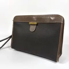 dunhill（ダンヒル）セカンドバッグ グレー×ブラウン
