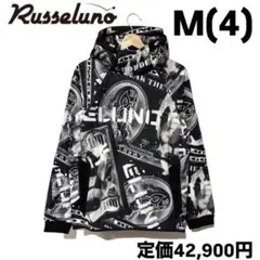ラッセルノ ゴルフ クルーネック P.O スプレー ペイズリー ライム M 4