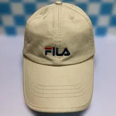 FILA ベージュキャップ ロゴ刺繍　57-59cm