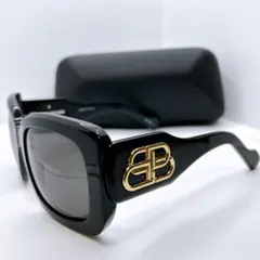 美品】バレンシアガ サングラス BBロゴ グリーン シルバー 希少正規品