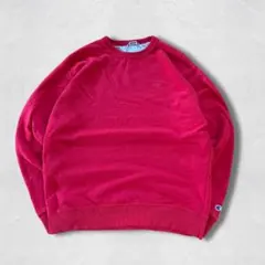 Champion スウェット 2XL ワンポイント レッド 刺繍ロゴ