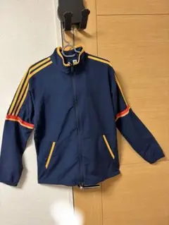 adidasネイビー ストライプ ジャージジャケット
