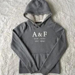 美品Abercrombie & Fitch グレー パーカー L