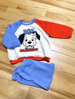 【汚れ有り】101匹わんちゃん 裏起毛 セットアップ 100