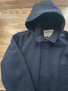 HARVARD SPORTS CLUB フード付き ウールコート　紺