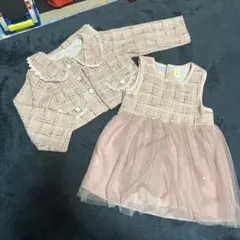 フォーマルワンピース　結婚式　発表会　卒園式　入学式　七五三　ピンク　セット売り