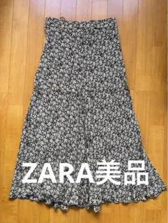 ZARA ザラ スカート 花柄 フレアスカート フラワープリント　ロングスカート