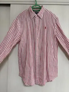 【美品】POLO ポロラルフローレン 長袖リネンシャツ　ポニー