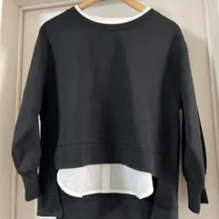 重ね着風 スウェット