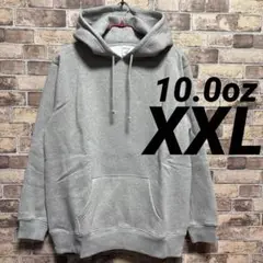 10.0oz パーカー 無地 XXL ミックスグレー
