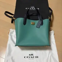 新品未使用COACH 2way ショルダーバッグ グリーン