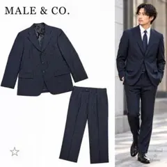 MALE＆Co. COOL＆LIGHT スーツ セットアップ ピンストライプ