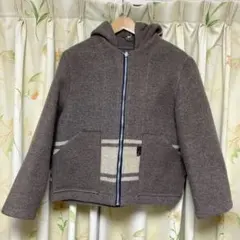 ブラウン フード付き ジャケット