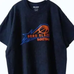 GILDAN 炎 バスケットボール プリントTシャツ ブラック XLのサムネイル