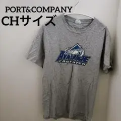 PORT&COMPANY【CH】グレー Tシャツ メンズ ティーシャツ 灰色