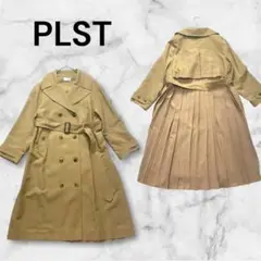 美品✨PLST プラステ　バックプリーツ　トレンチコート　S