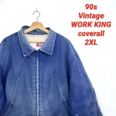 90s vintage WORK KING デザイン良　カバーオール　2XLのサムネイル