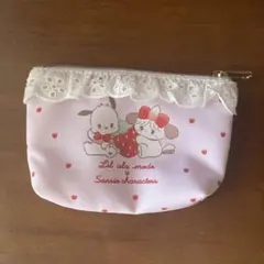 サンリオキャラクターズ　コラボポーチ　ポチャッコ　シナモロール