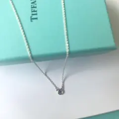 Tiffany & Co. ネックレス カラー アクアマリン ペンダント
