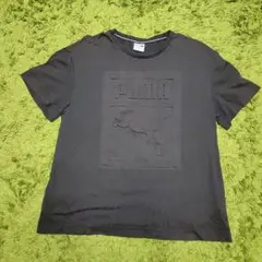 Puma ボックスロゴ 3D Tシャツ 黒 立体ロゴ