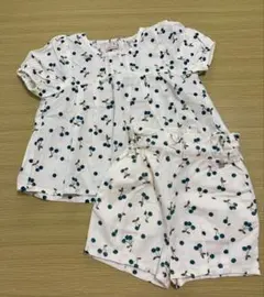 プティマイン　チュニック　ショートパンツ　セットアップ　半袖ブラウス　90サイズ