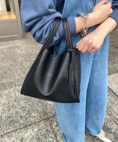 DOUDOU ハンドバッグ　　ミニショルダー付ソフトレザー調バッグ