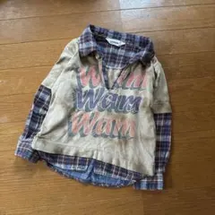 WAMWAM 長袖シャツ 重ね着風 レイヤード風
