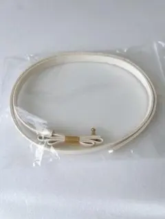 未使用【卒業式・入学式に】ベージュリボン細ベルト