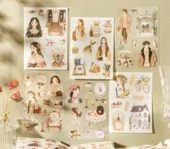 ロマンチックな出会いシリーズ少女のステッカーブック RT853
