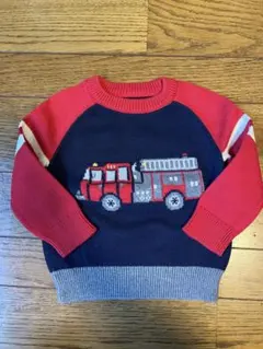 babyGap 消防車ニットセーター80 12-18ヶ月