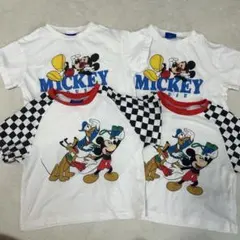 しまむら ミッキーマウス Tシャツ 4枚セット 90cm 100cm 兄弟お揃い