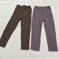 devirock　10分丈ニット風レギンス　２枚セット　95cm