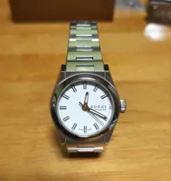 グッチ時計パンテオンボーイズタイプ多少の値引きOKです。 グッチパンテオン クロノ ダイヤベゼル ボーイズ 腕時計 115.4 GUCCI