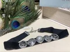 【新品タグ付き】ブラック ベロアリボン チョーカー