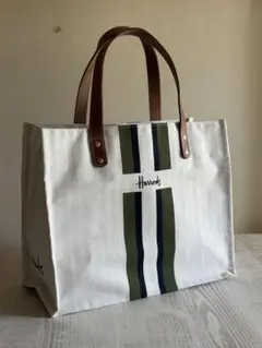 【ほぼ新品】Harrods ハロッズ キャンバストートバッグ A4のサムネイル