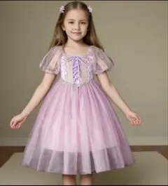110サイズプリンセスラプンツェル風 ドレス リボンチュール