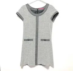 セール　レディース ワンピース 秋冬　千鳥　チェック　グレー　まとめ売り可　M