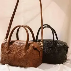 【GRACE CONTINENTAL】CarvingTribesバッグ ブラックのサムネイル