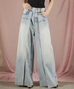 人気DUUBLE STANDARD CLOTHINGスリットヘムバギーパンツ36 - メルカリ