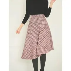【31 Sons de mode】アシンメトリーツイードフレアスカート