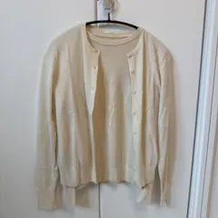 新品　2点セット　定価5900円　UNIQLO アンサルブルニット　オフホワイト