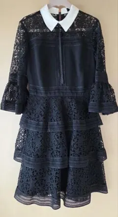 Ted Baker ブラック　星柄　レースワンピース