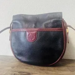エンリケロエベナッペ ロゴ型押し シボ革 ヴィンテージ ショルダーバッグ レア✨ エンリケロエベナッペ ロゴ型押し レザー ヴィンテージ