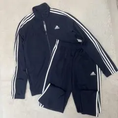 adidas セットアップ ネイビー Lサイズ パンツ裾ファスナー付き 男女兼用