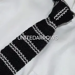 【美品】UNITEDARROWS イタリア製 ニットタイ ブラック
