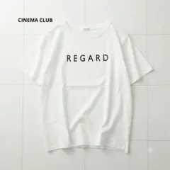 シネマクラブ 半袖 プリントTシャツ ロゴ入り L ハニーズ　ホワイト