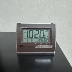 RHYTHM デジタル置時計 木目調