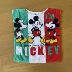 ミッキーマウス トリコロールデザイン シャツ 100cm