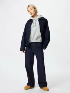 UNIQLO／ワイドストレートジーンズ