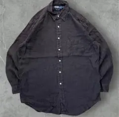 黒リネン Polo by Ralph Lauren LOWELL SPORT M